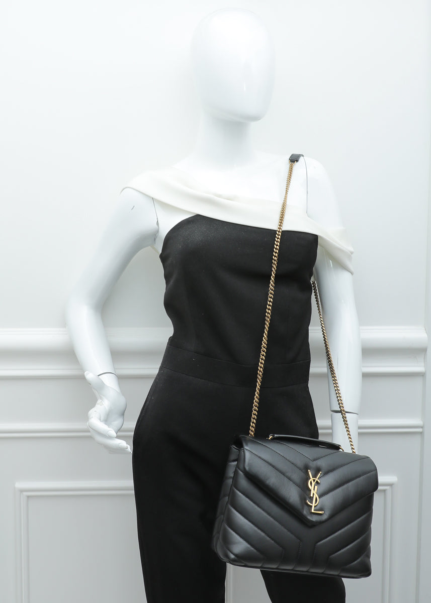 YSL Black Loulou Small Chain Bag