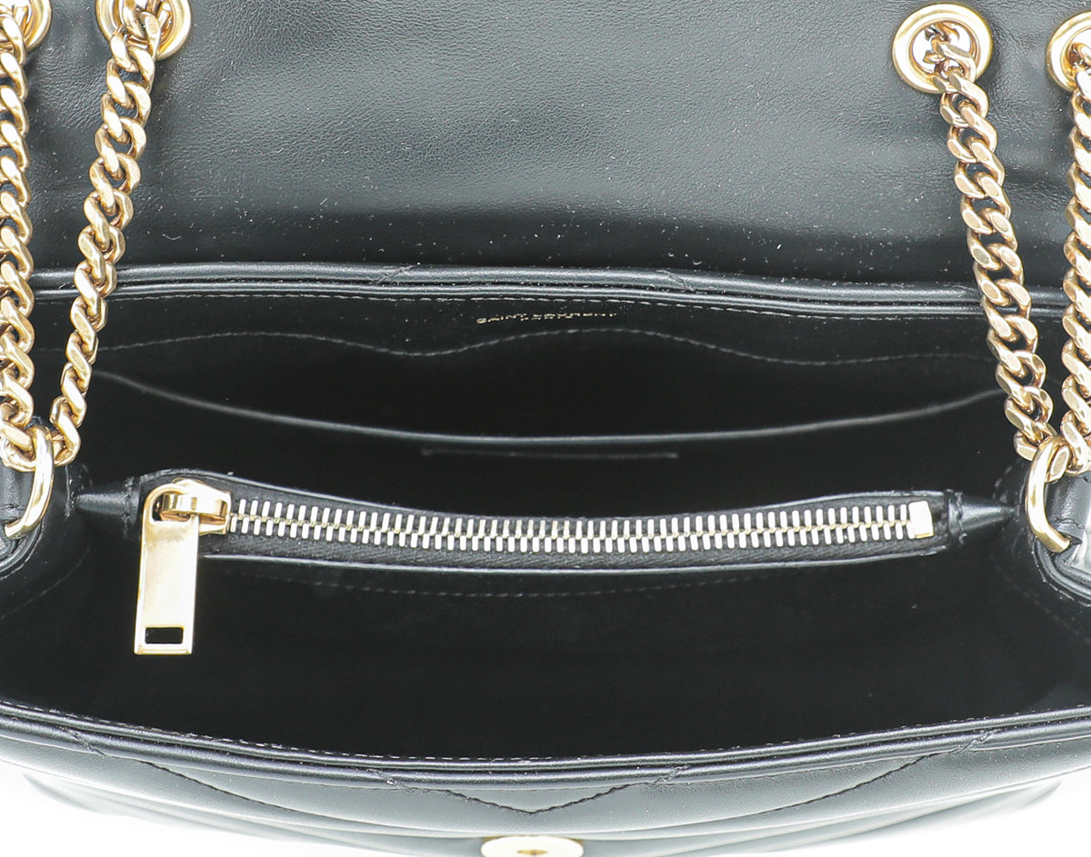 YSL Black Loulou Small Chain Bag