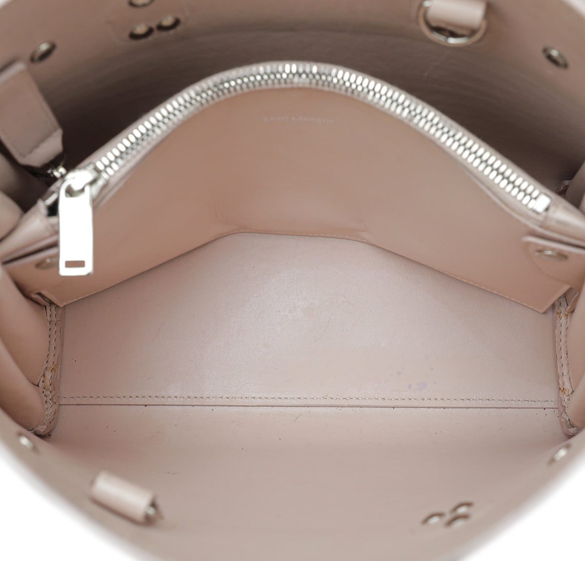 YSL Light Pink Croc Embossed Sac De Jour Baby Bag