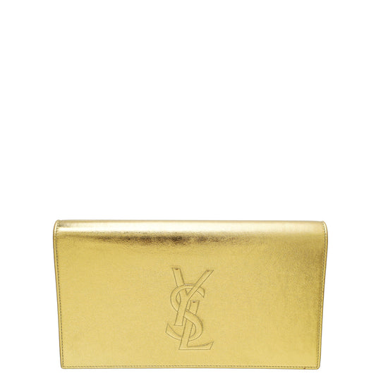 YSL Metallic Gold Belle De Jour  Clutch