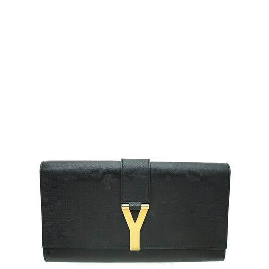 YSL Black Y Ligne Clutch