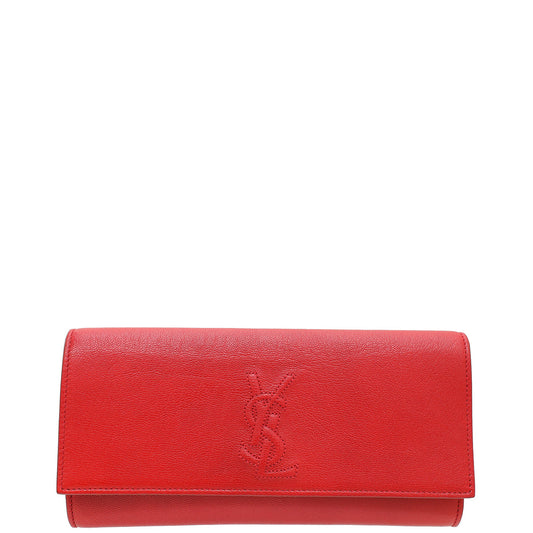 YSL Red Belle De Jour Small Clutch