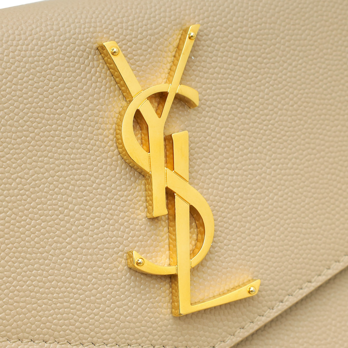 YSL Beige Uptown Clutch