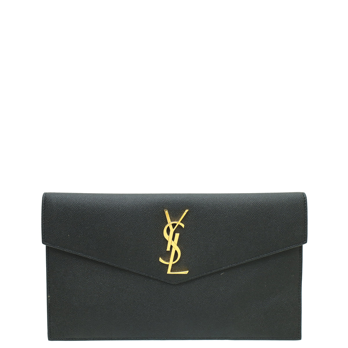 YSL Black Grain De Poudre Uptown Pouch