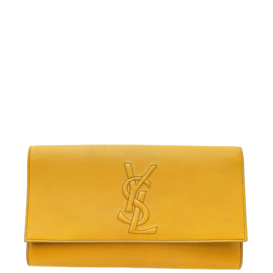 YSL Mustard Belle De Jour Clutch