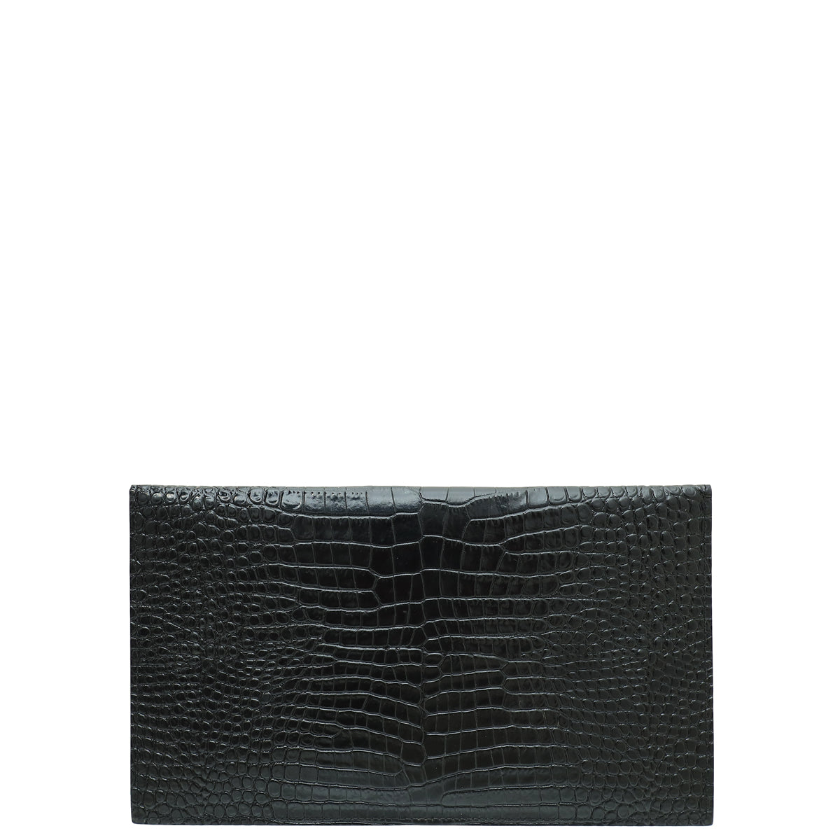 YSL Black Croco Embossed Clutch