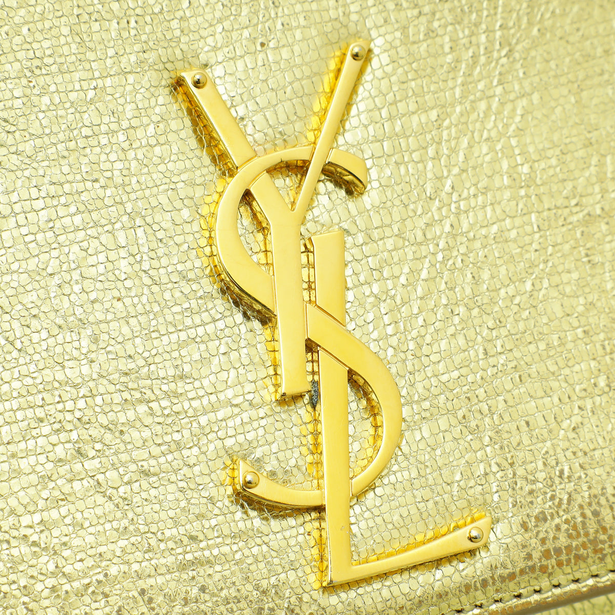 YSL Metallic Gold Classic Cassandre Clutch