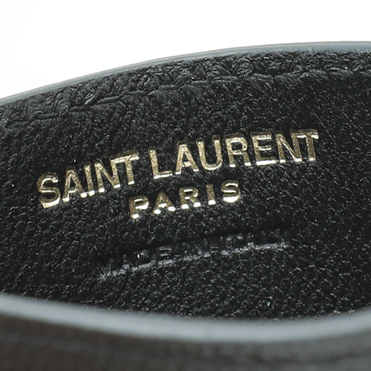 YSL Black Monogram Chevron Card Holder