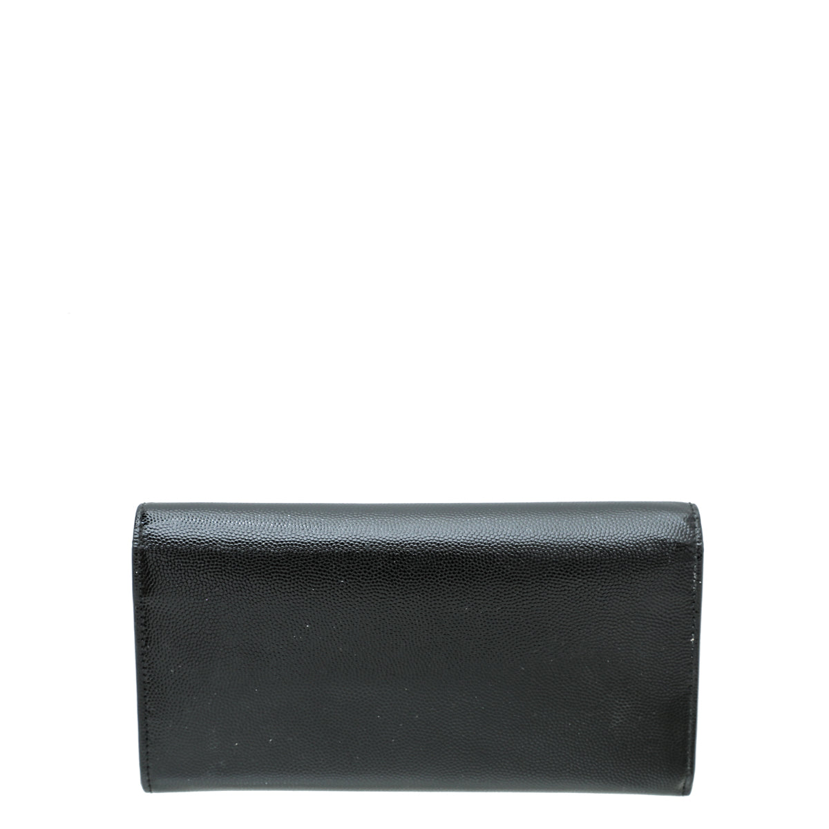 YSL Black Grain de Poudre Continental Wallet