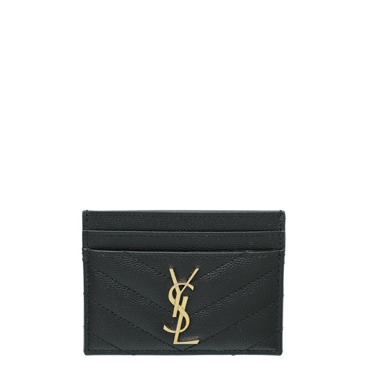 YSL Black Cassandre Card Case