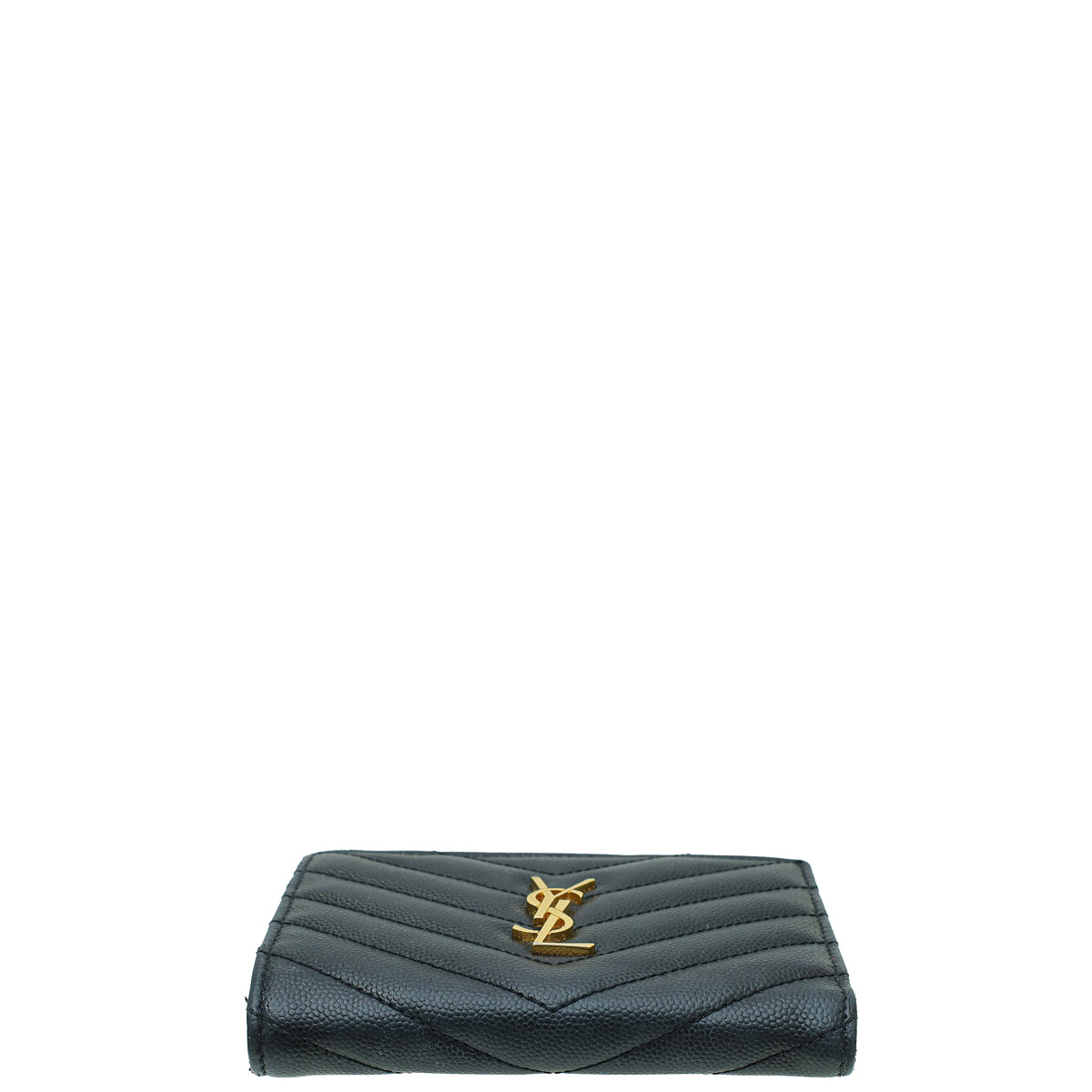 YSL Black Cassandre Matelasse Zipped Bifold Wallet