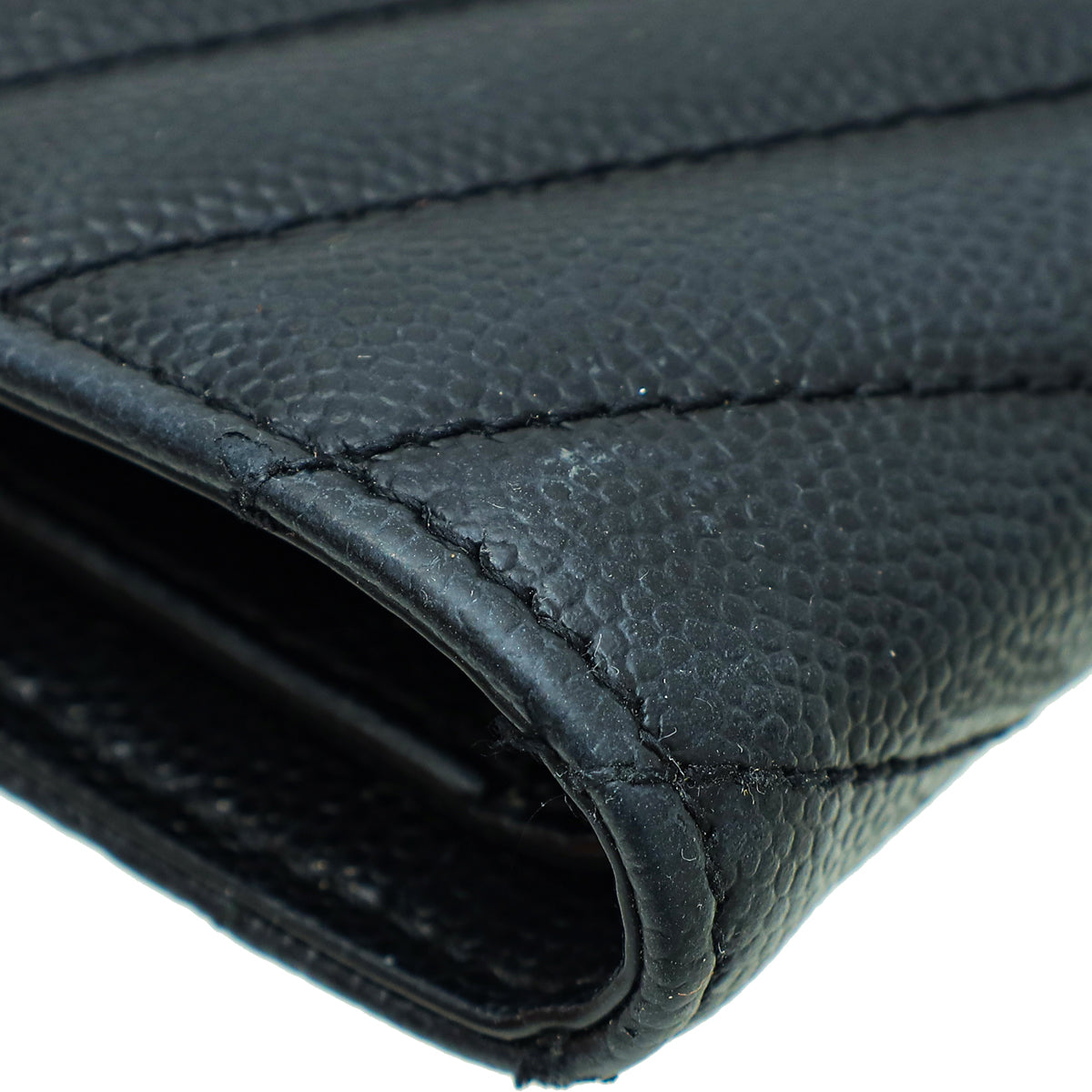 YSL Black Cassandre Matelasse Zipped Bifold Wallet