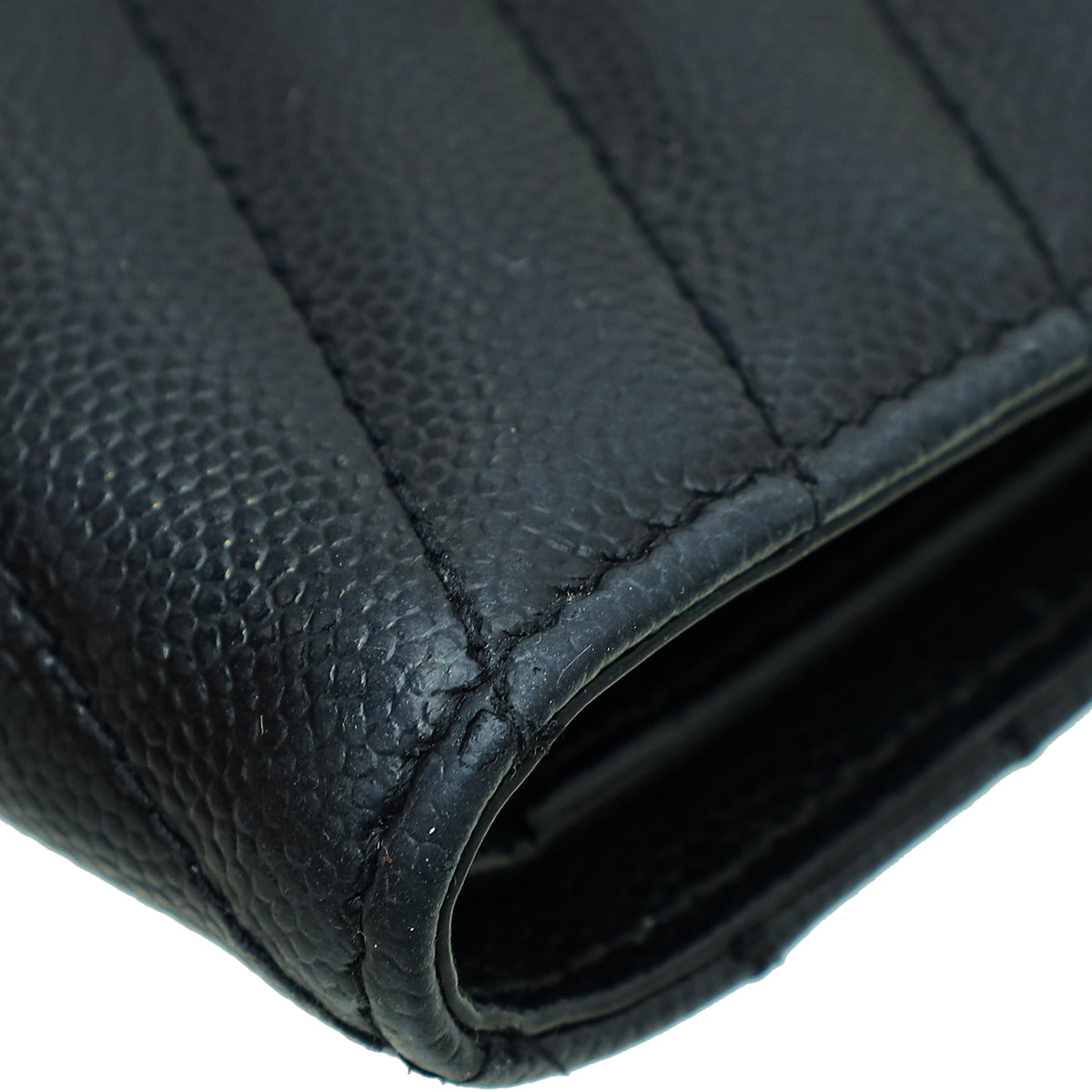 YSL Black Cassandre Matelasse Zipped Bifold Wallet