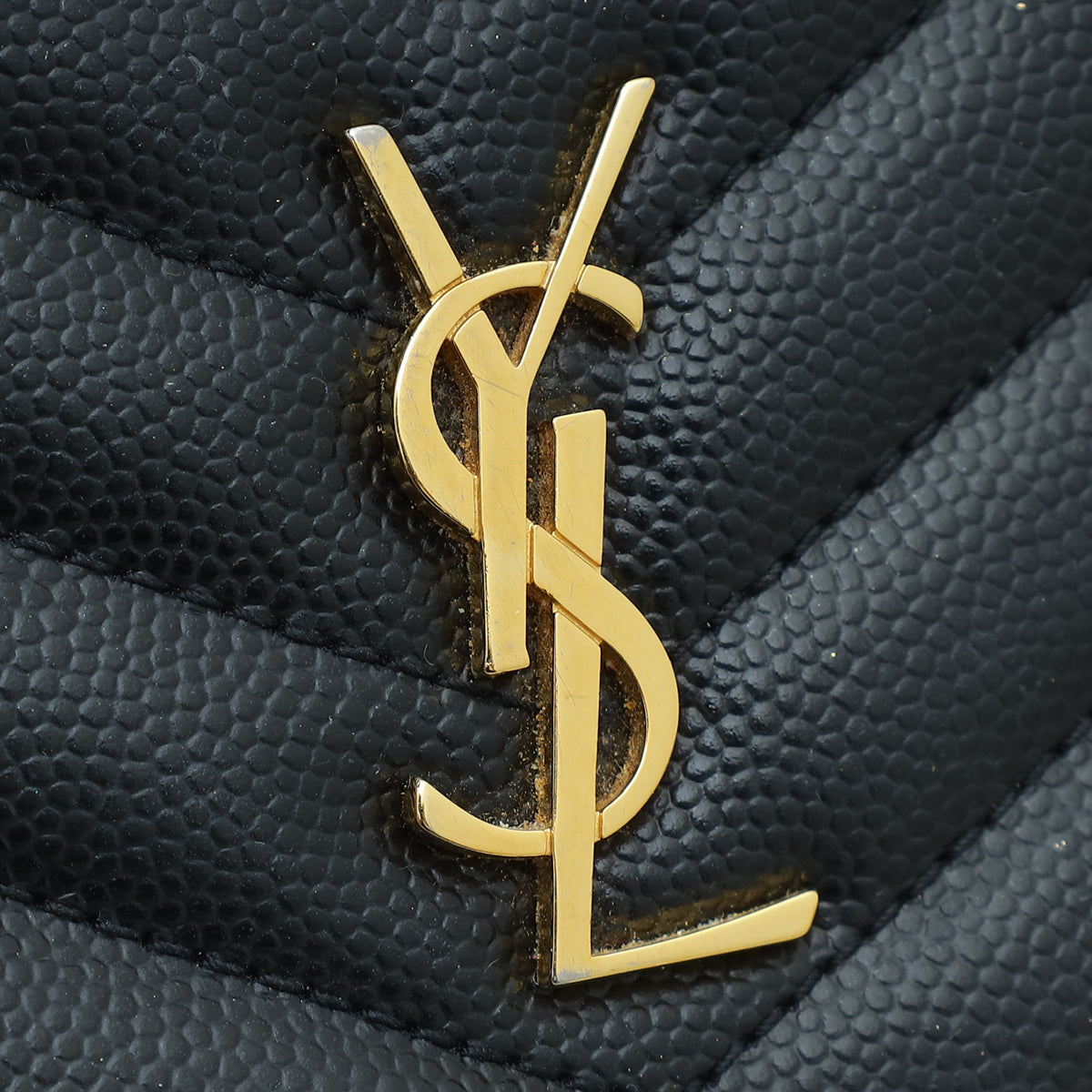 YSL Black Cassandre Matelasse Zipped Bifold Wallet