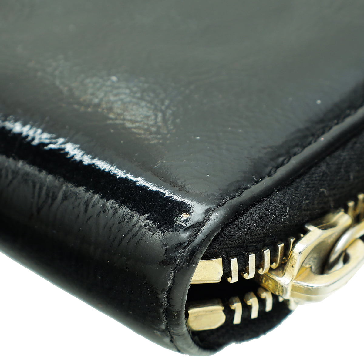 YSL Black Monogram Zip Around Wallet