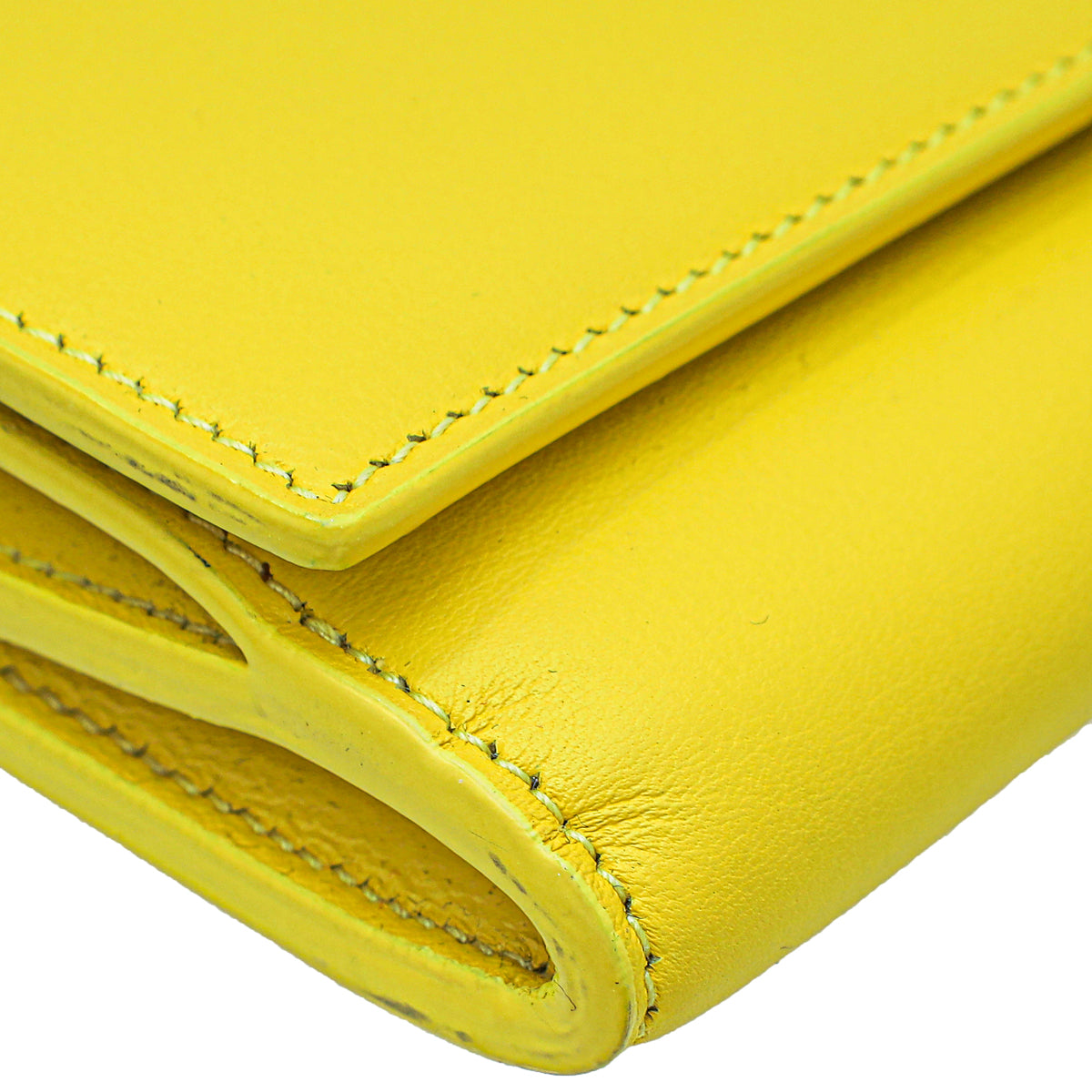 YSL Yellow Y Line Continental Wallet