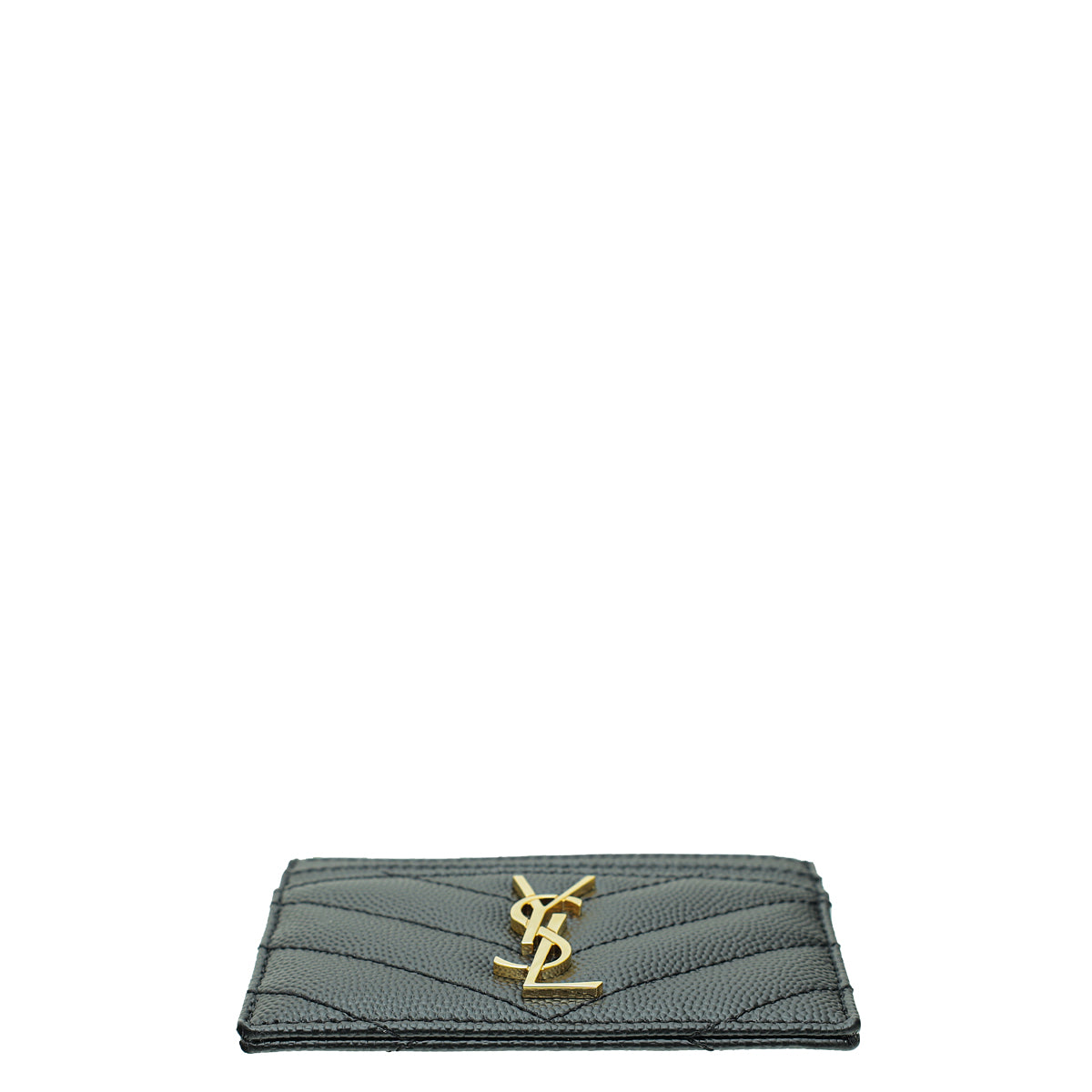 YSL Black Cassandre Monogram Card Holder