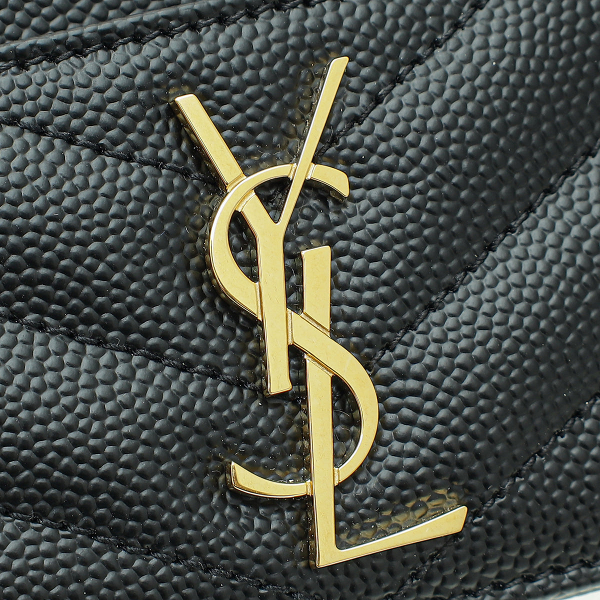 YSL Black Cassandre Monogram Card Holder