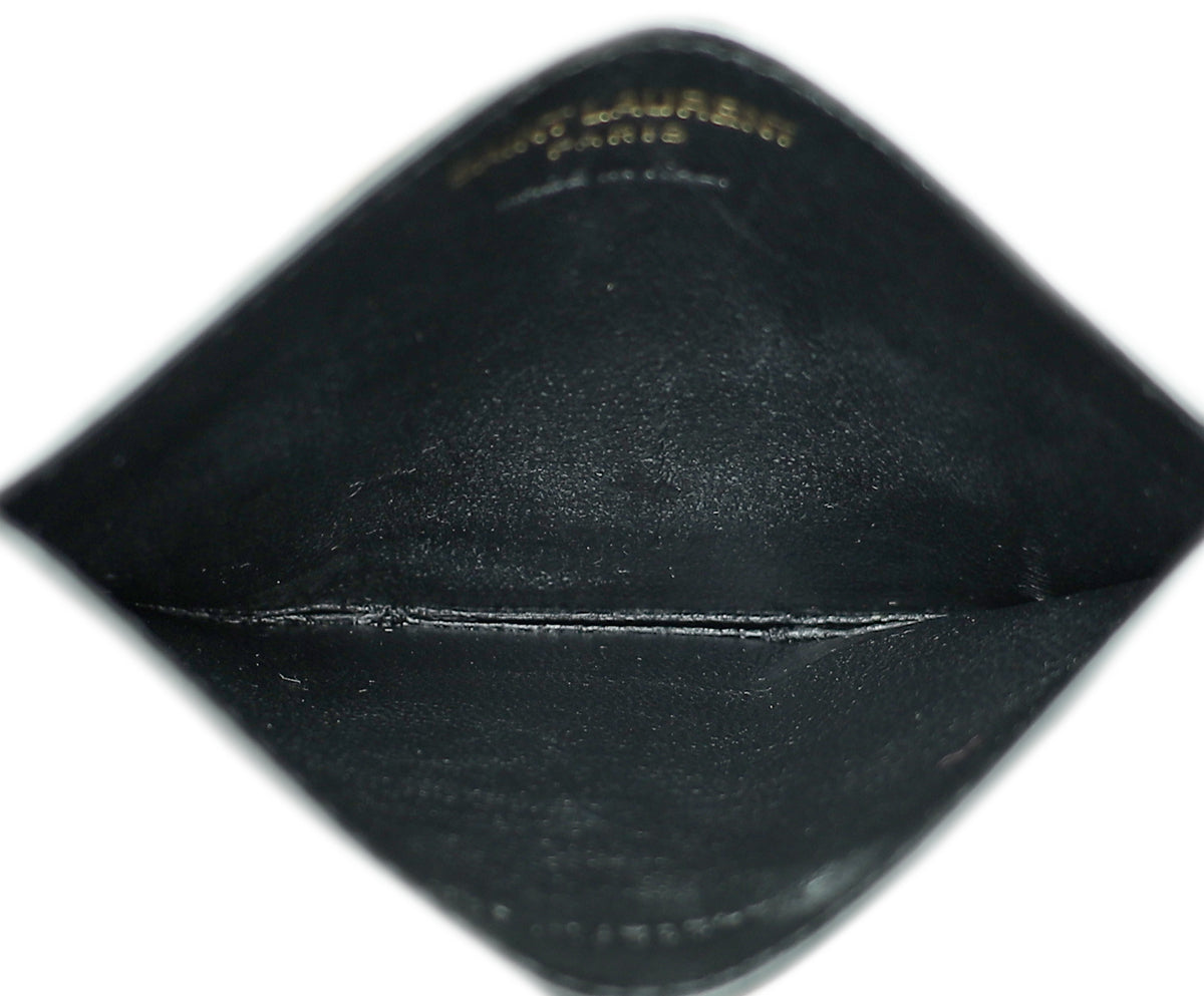 YSL Black Cassandre Monogram Card Holder