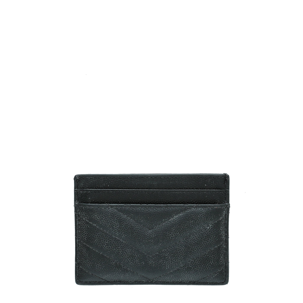 YSL So Black Monogram Card Holder