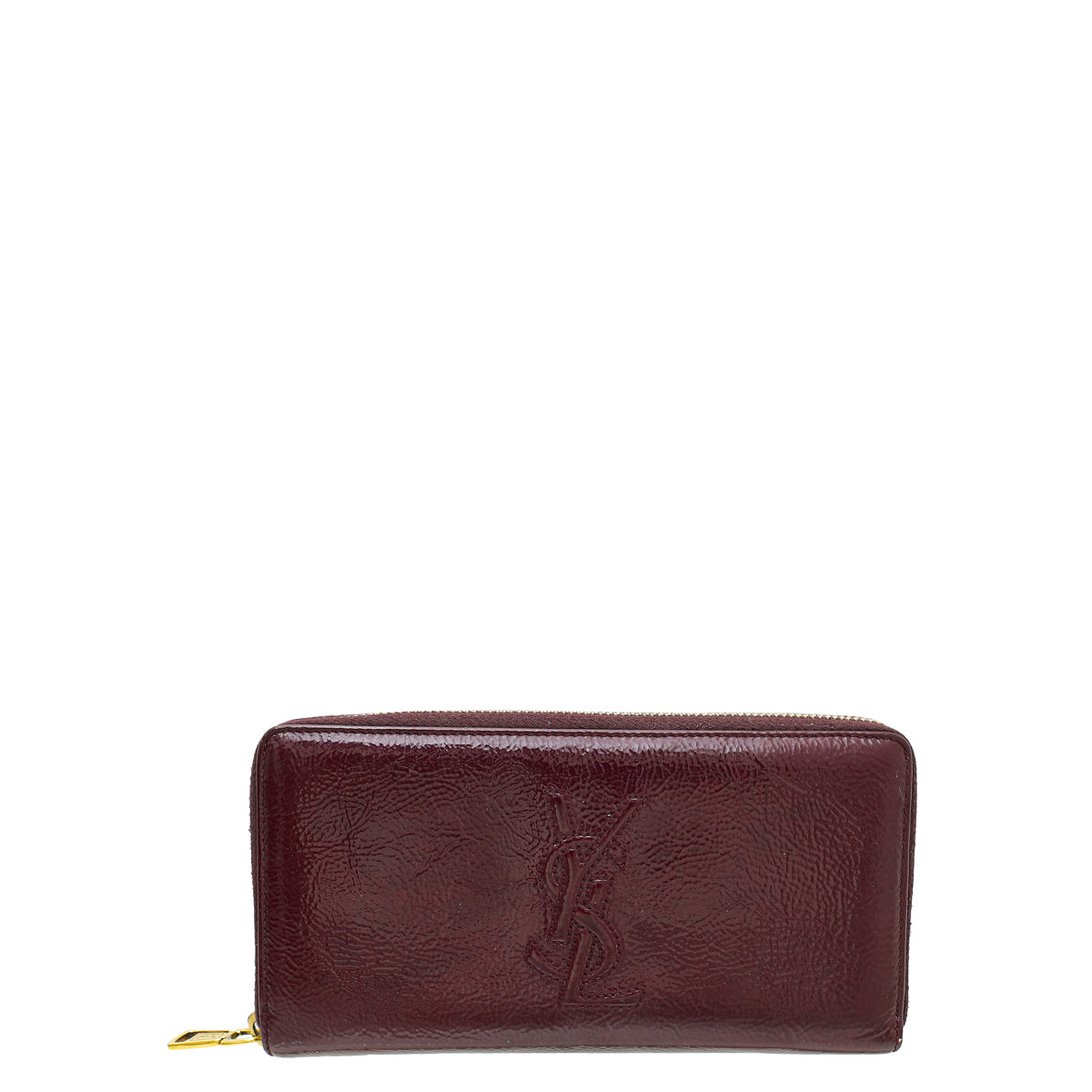 YSL Violet Belle De Jour Zip Around Wallet