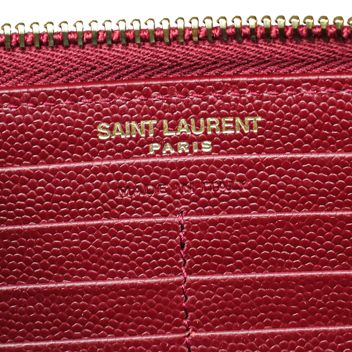 YSL Red Cassandre Zip Around Wallet