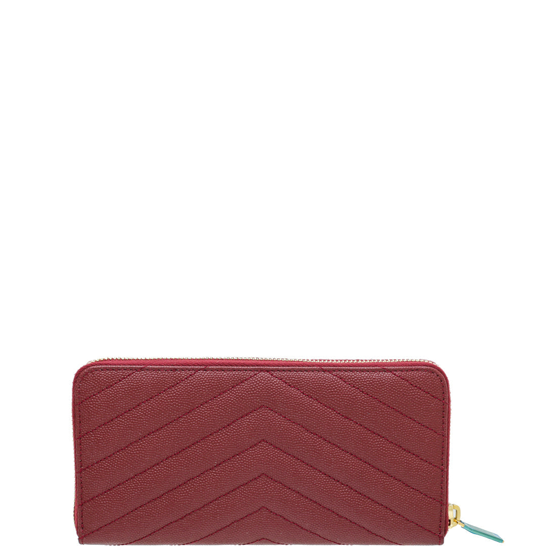 YSL Red Cassandre Zip Around Wallet