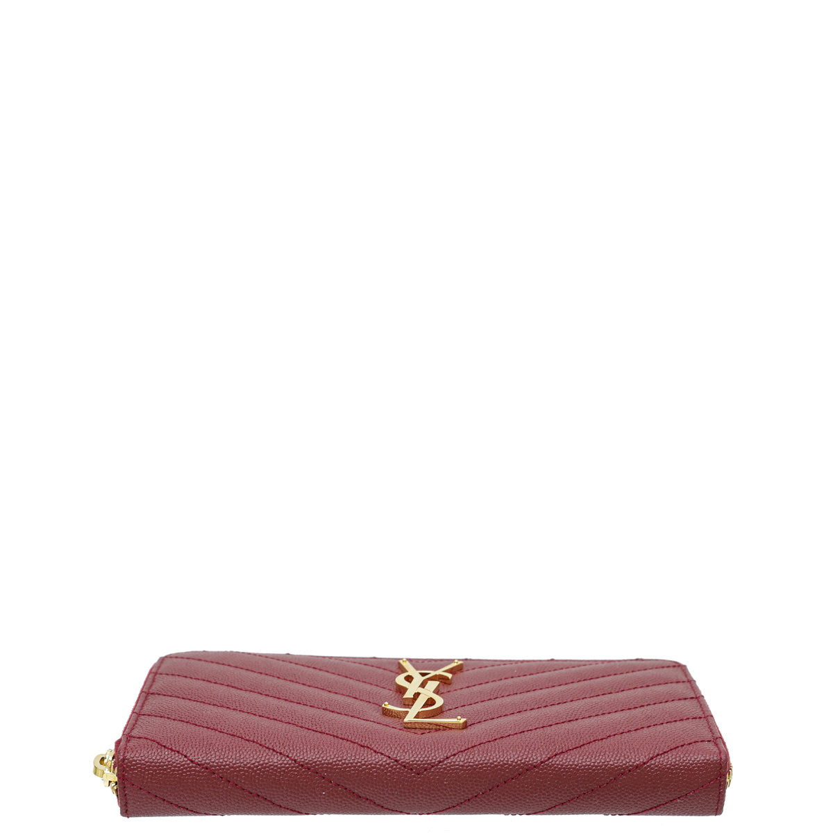 YSL Red Cassandre Zip Around Wallet