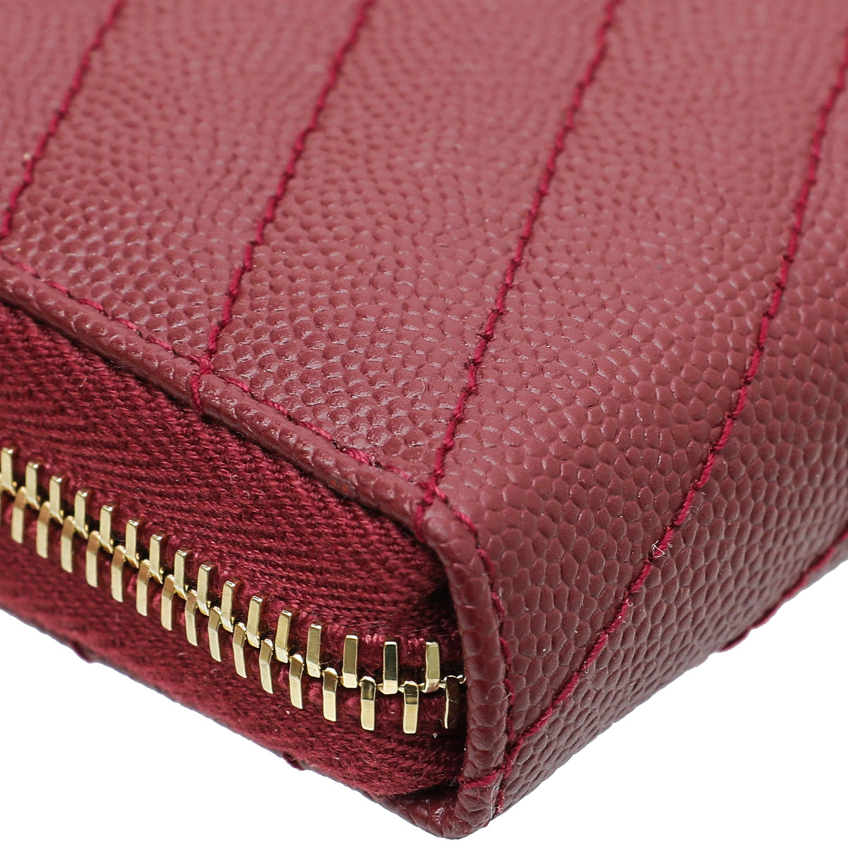 YSL Red Cassandre Zip Around Wallet