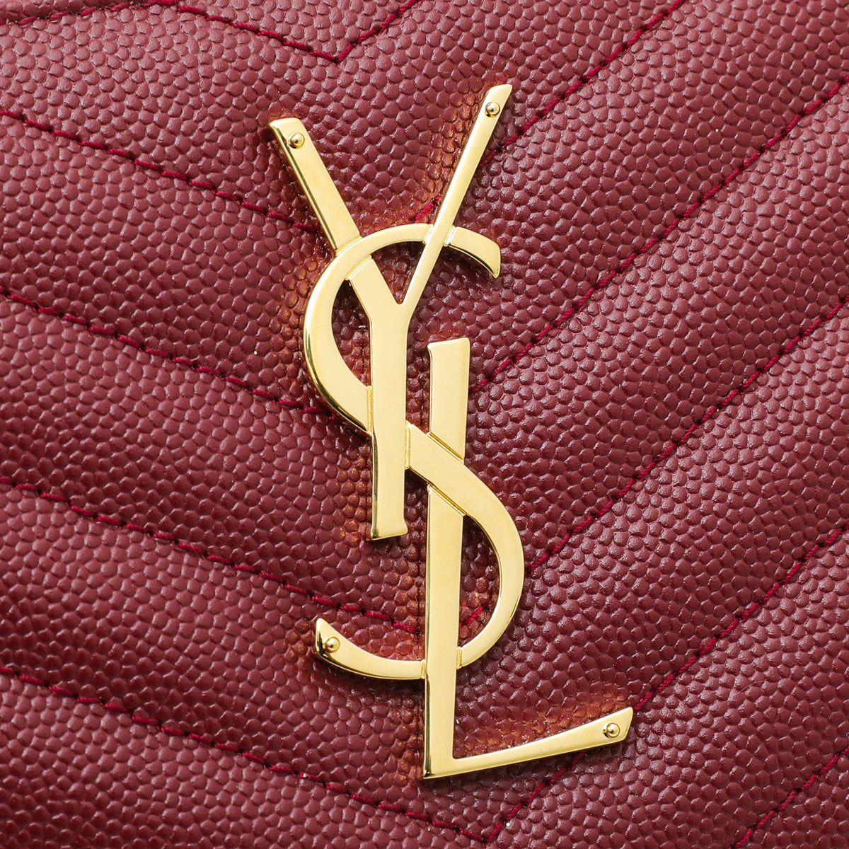 YSL Red Cassandre Zip Around Wallet