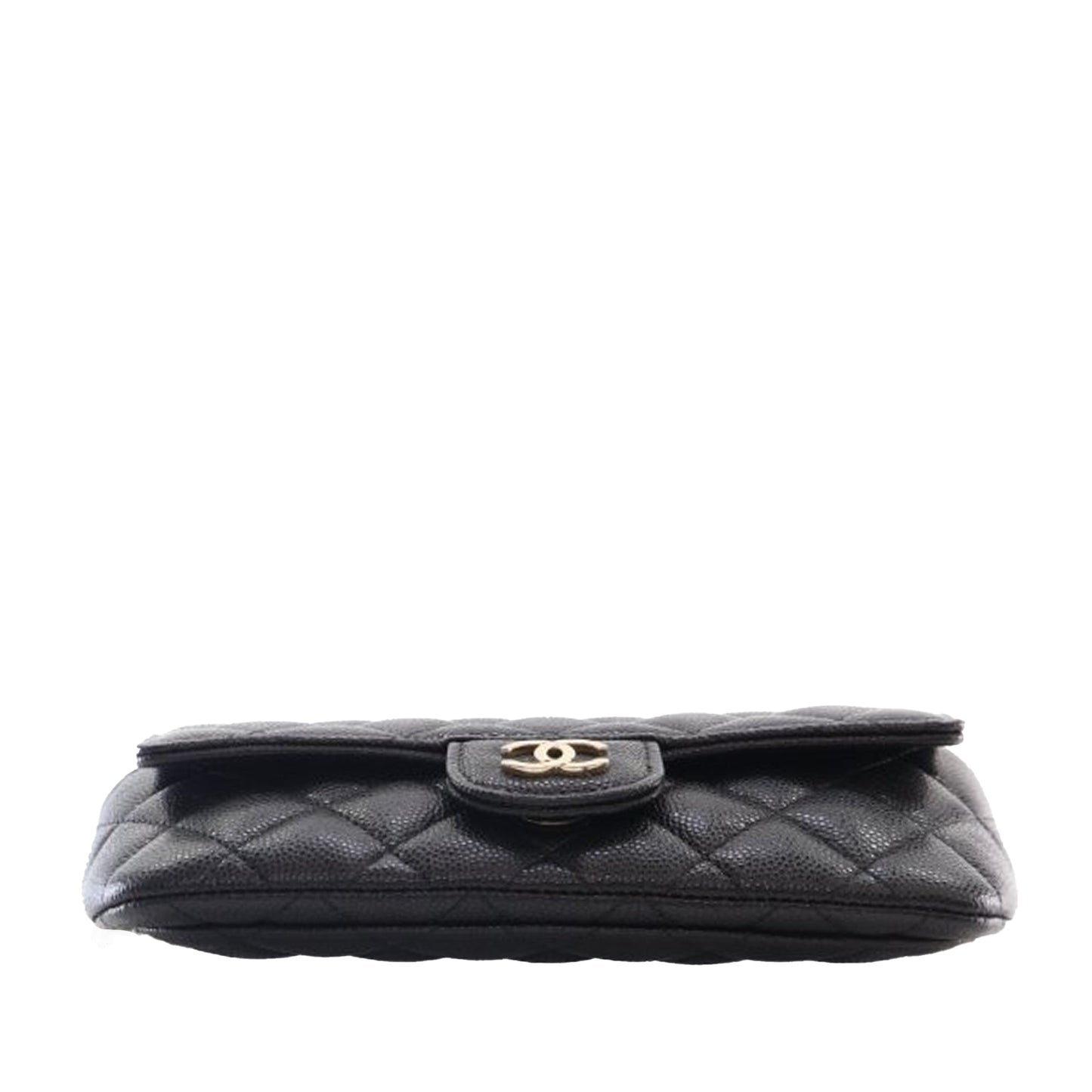 Chanel Sunglasses Case on Chain Black Quilted Caviar Gold