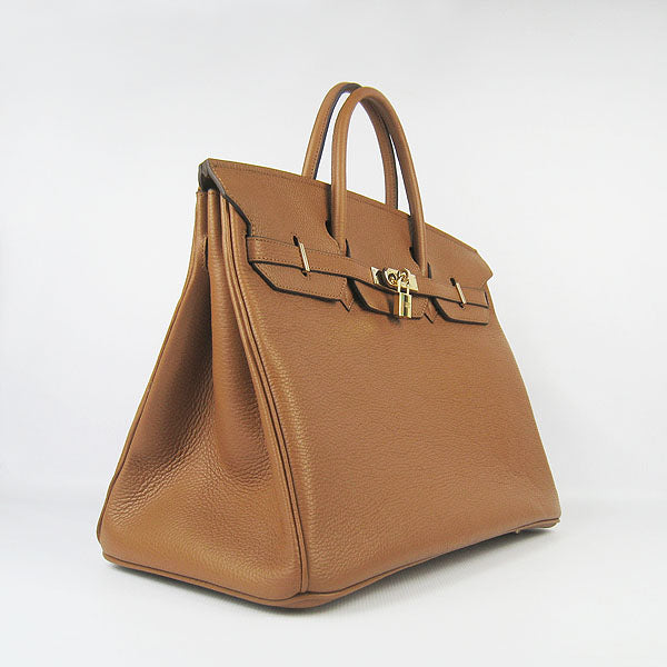 Hermes Birkin 35cm Togo Leather Handbags 6099 Light Coffee Golde