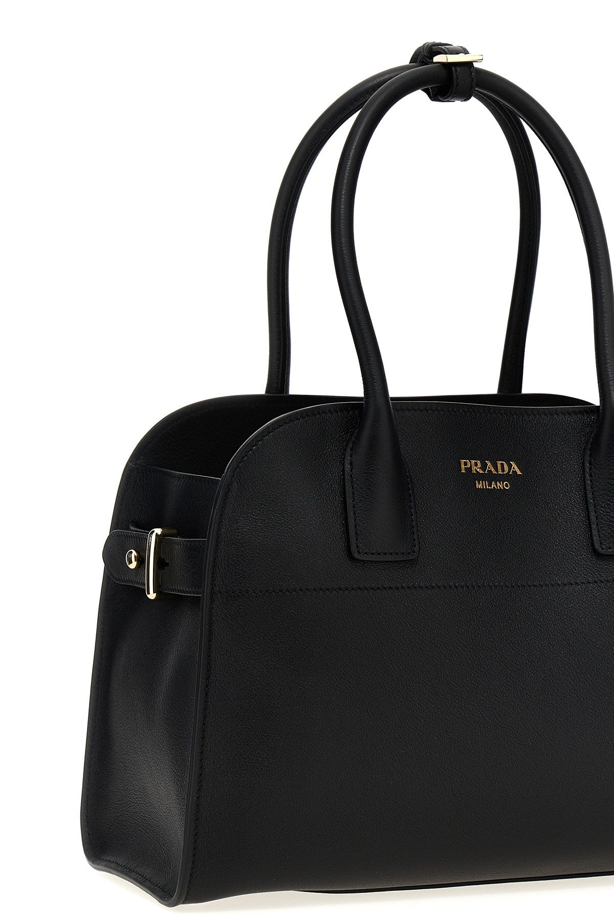 Prada Women Midi Leather Shopping Bag