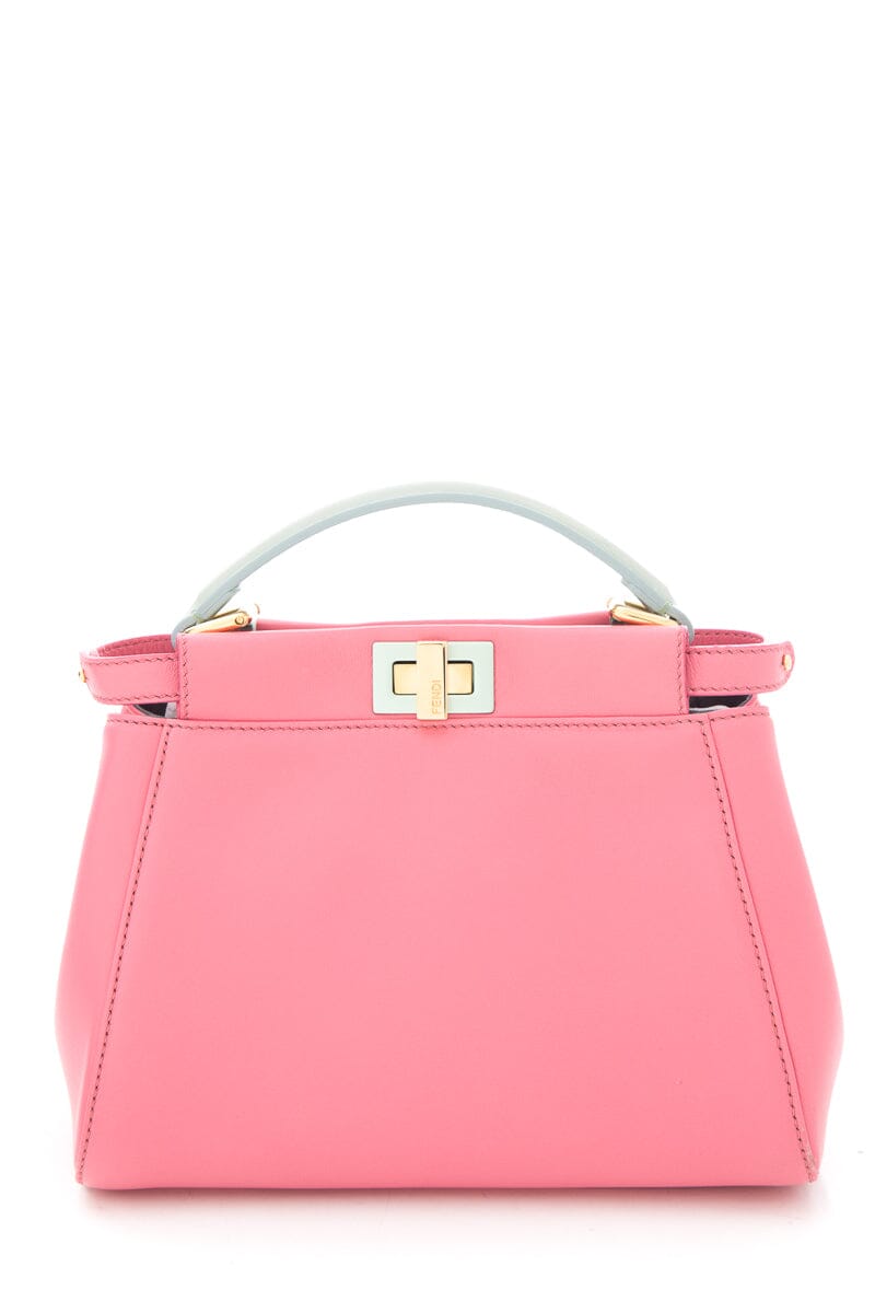 Fendi Pink & Blue Mini Peek-A-Boo Handbag