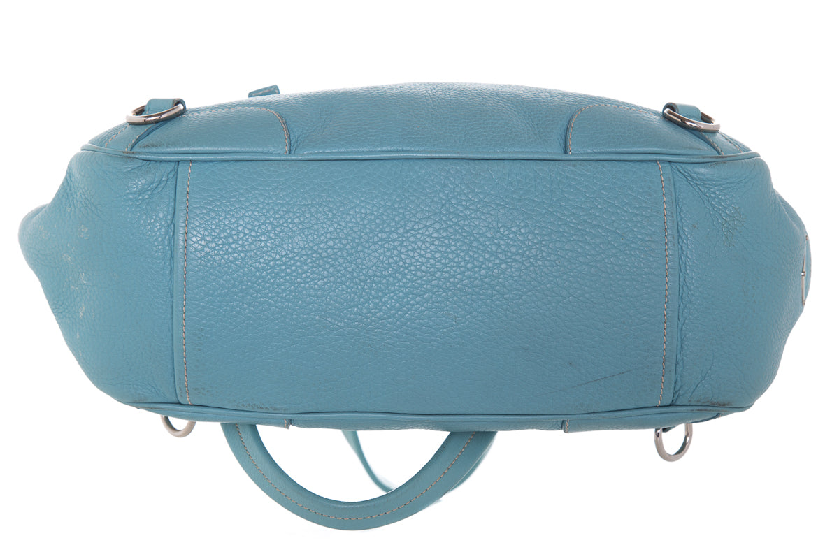 Prada Light Blue Leather Shoulder Bag