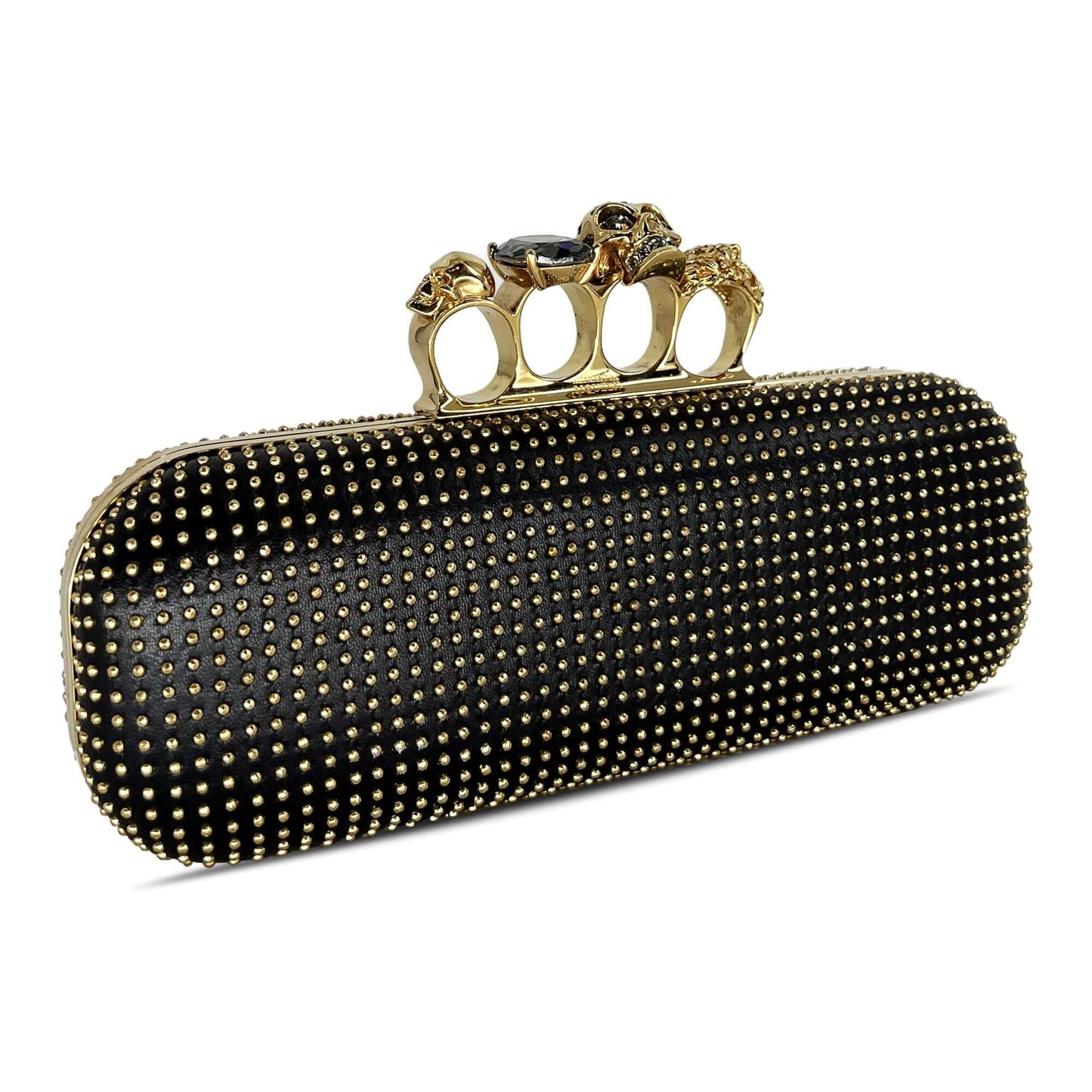 Alexander McQueen Knuckle Leather Clutch Bag.