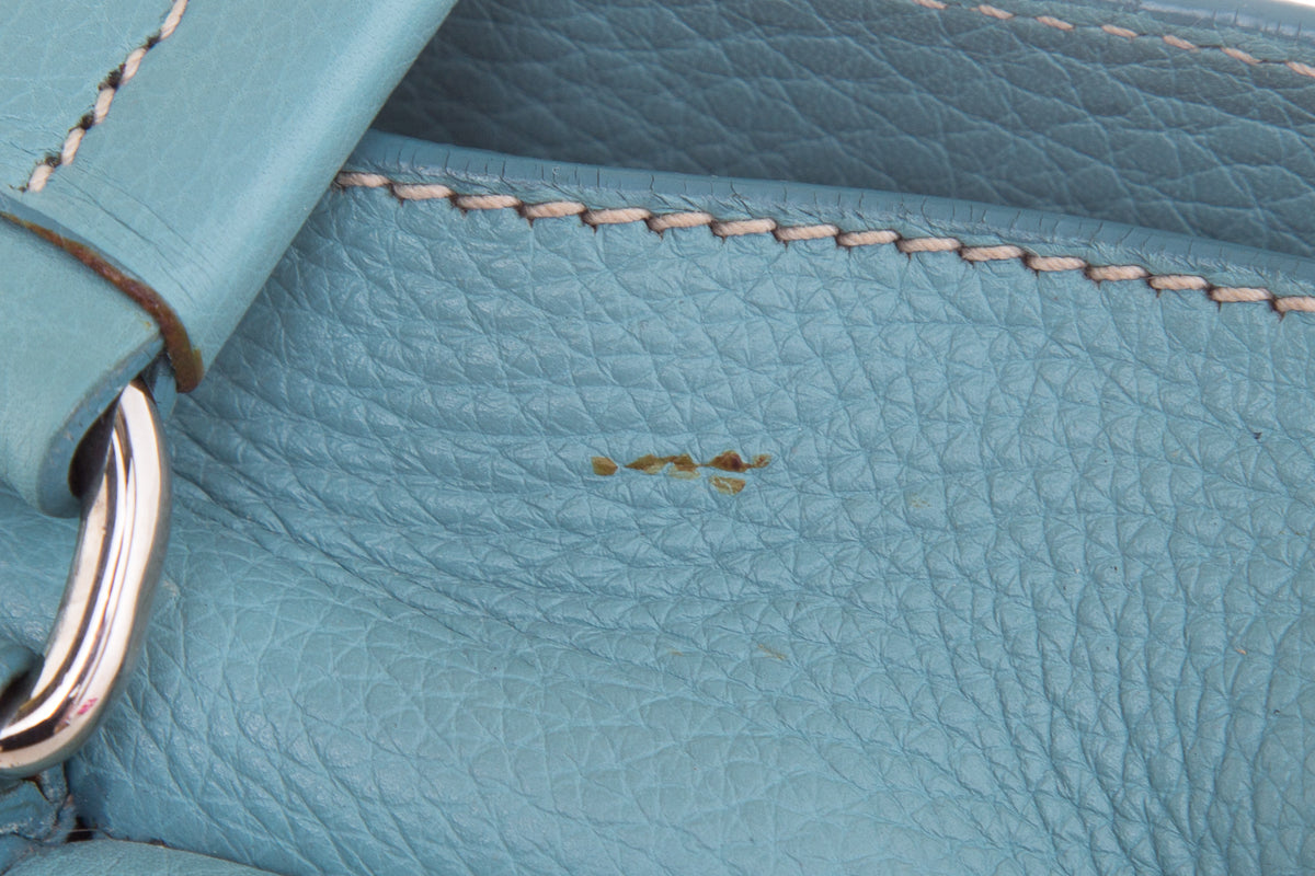 Prada Light Blue Leather Shoulder Bag