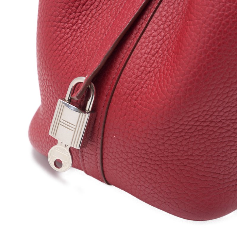 HERMES Picotin Lock PM Handbag  Claimans Rouge Casaque Rouge Casaque Handbag  Handbag Lady Handbags Lady Handbags Rouge Casaque Rouge Casaque Handbags Lady Handbags Lady Handbags