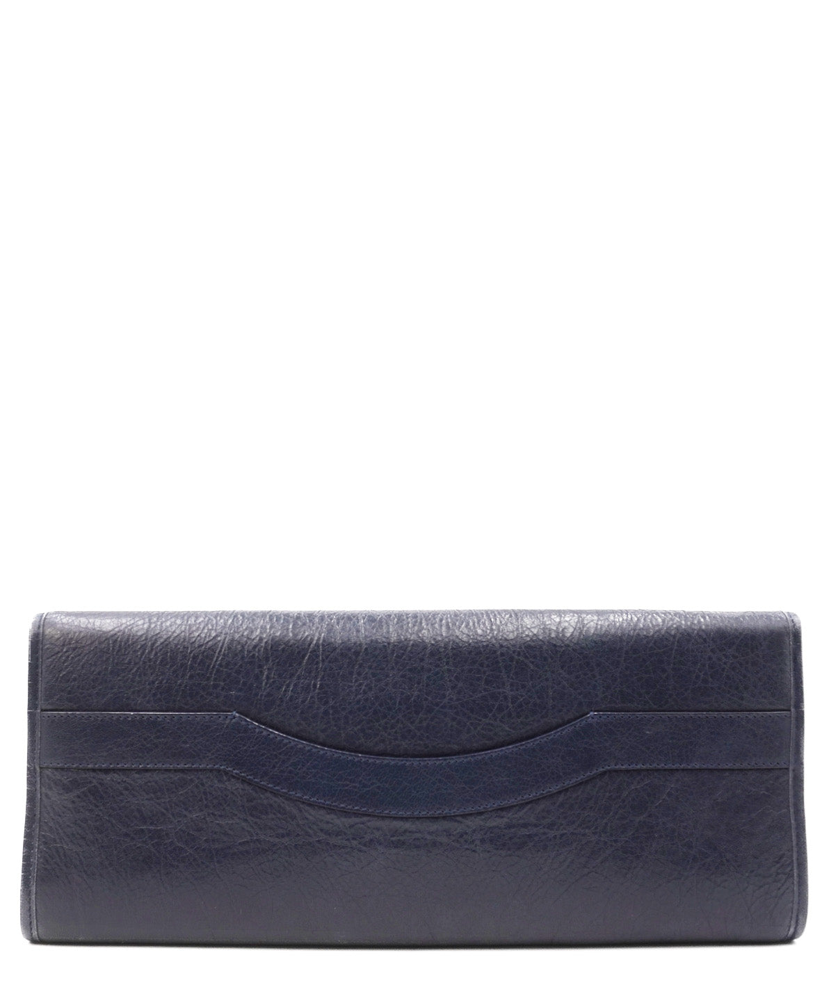 Classic Metallic Edge Money Flap Wallet Navy Blue