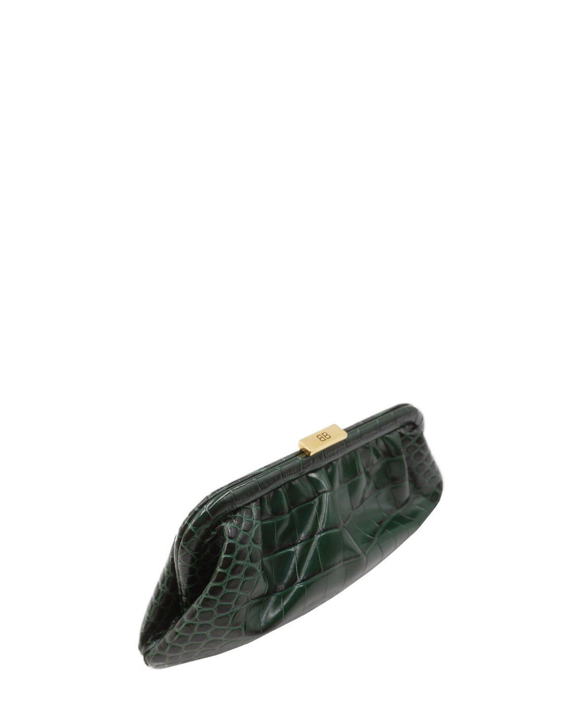 Croc Embossed XS Cloud Clutch Green