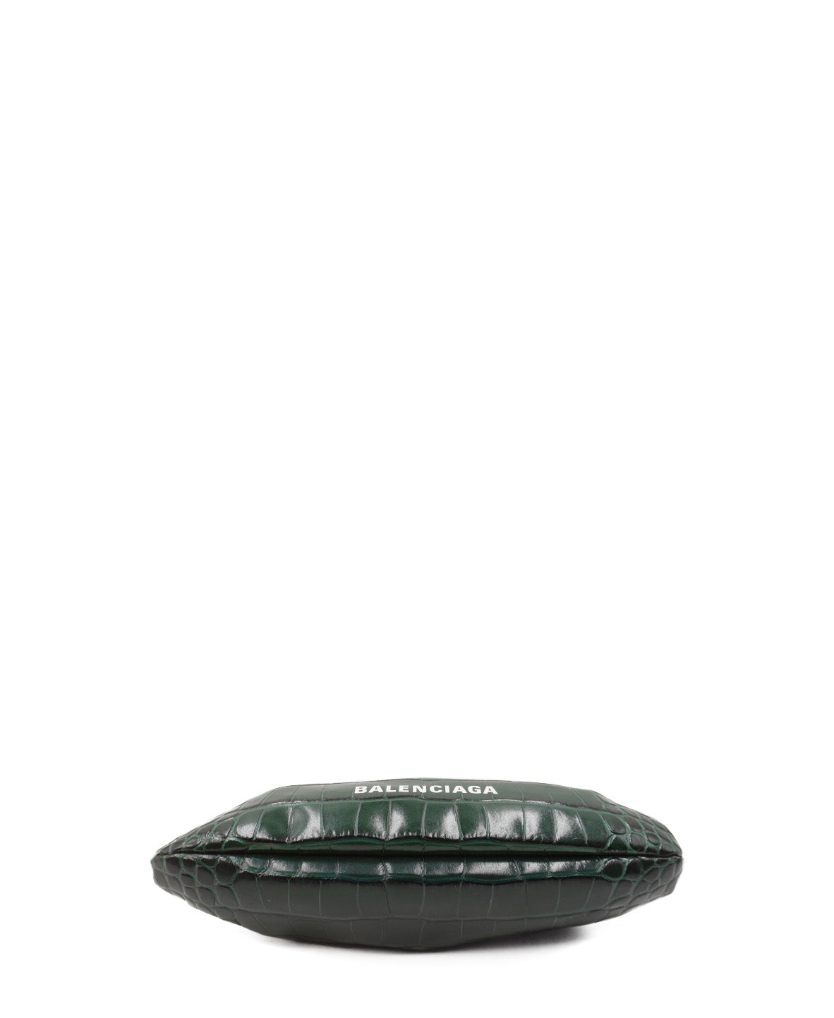 Croc Embossed XS Cloud Clutch Green