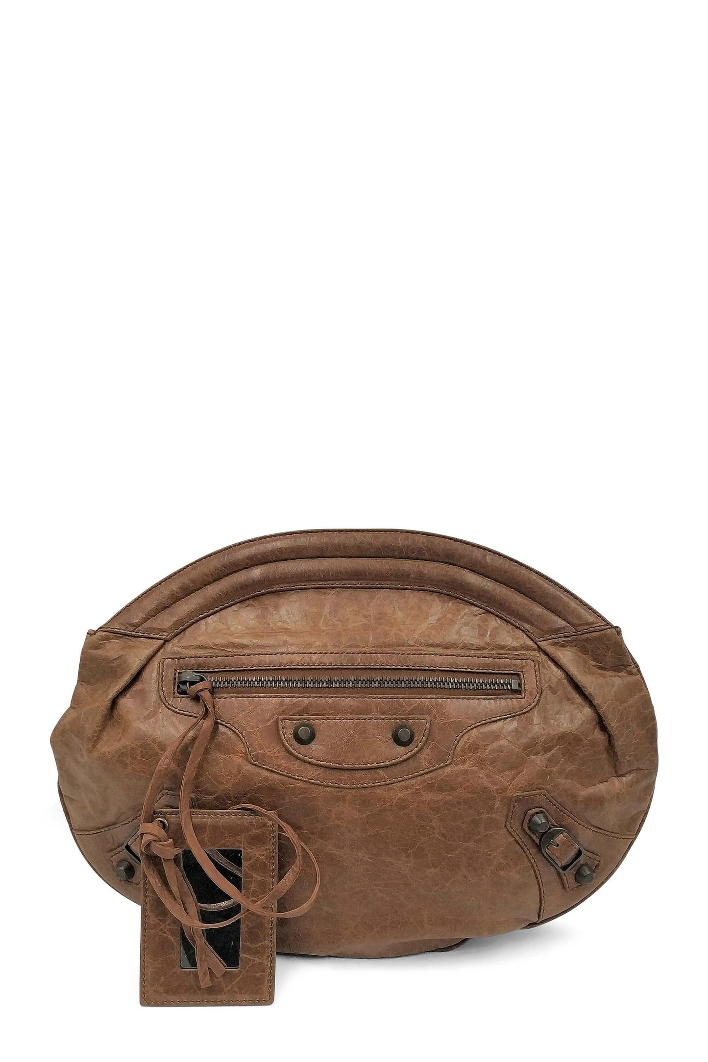 Motocross Classic Oval Clutch Brown