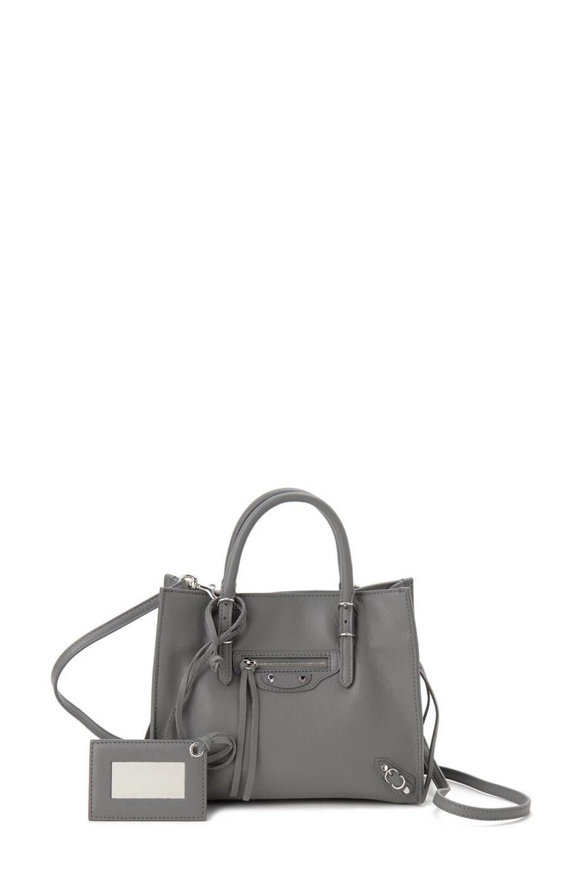 Papier Mini A4 Zip Around Tote Grey