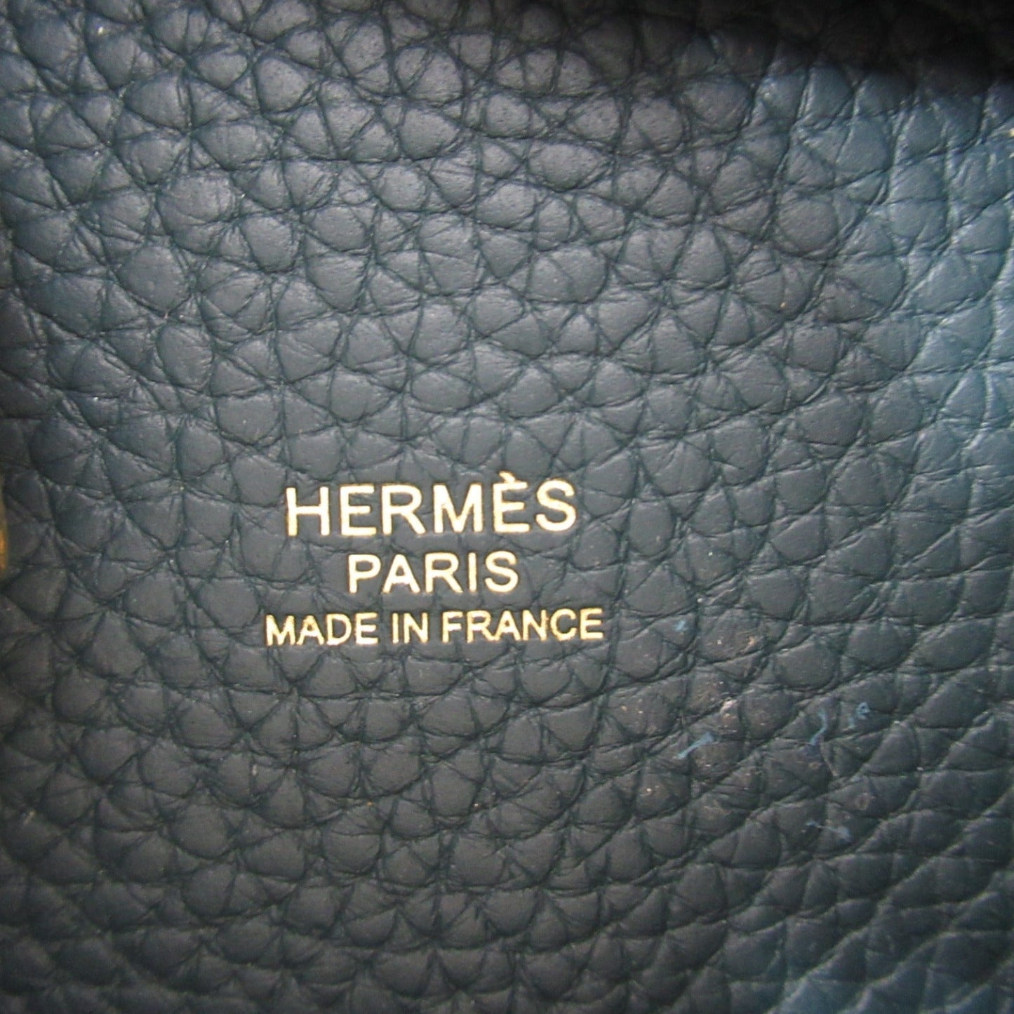 Hermes Picotin Lock MM Velcro Handbag Handbag Handbag Leather  Clemence  Blue 060991CC