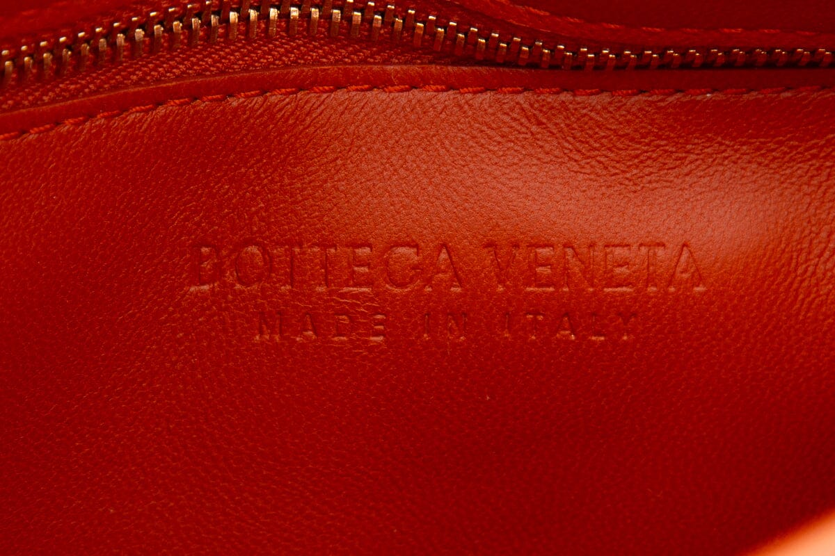 Bottega Veneta Orange Cassette Chain Handbag