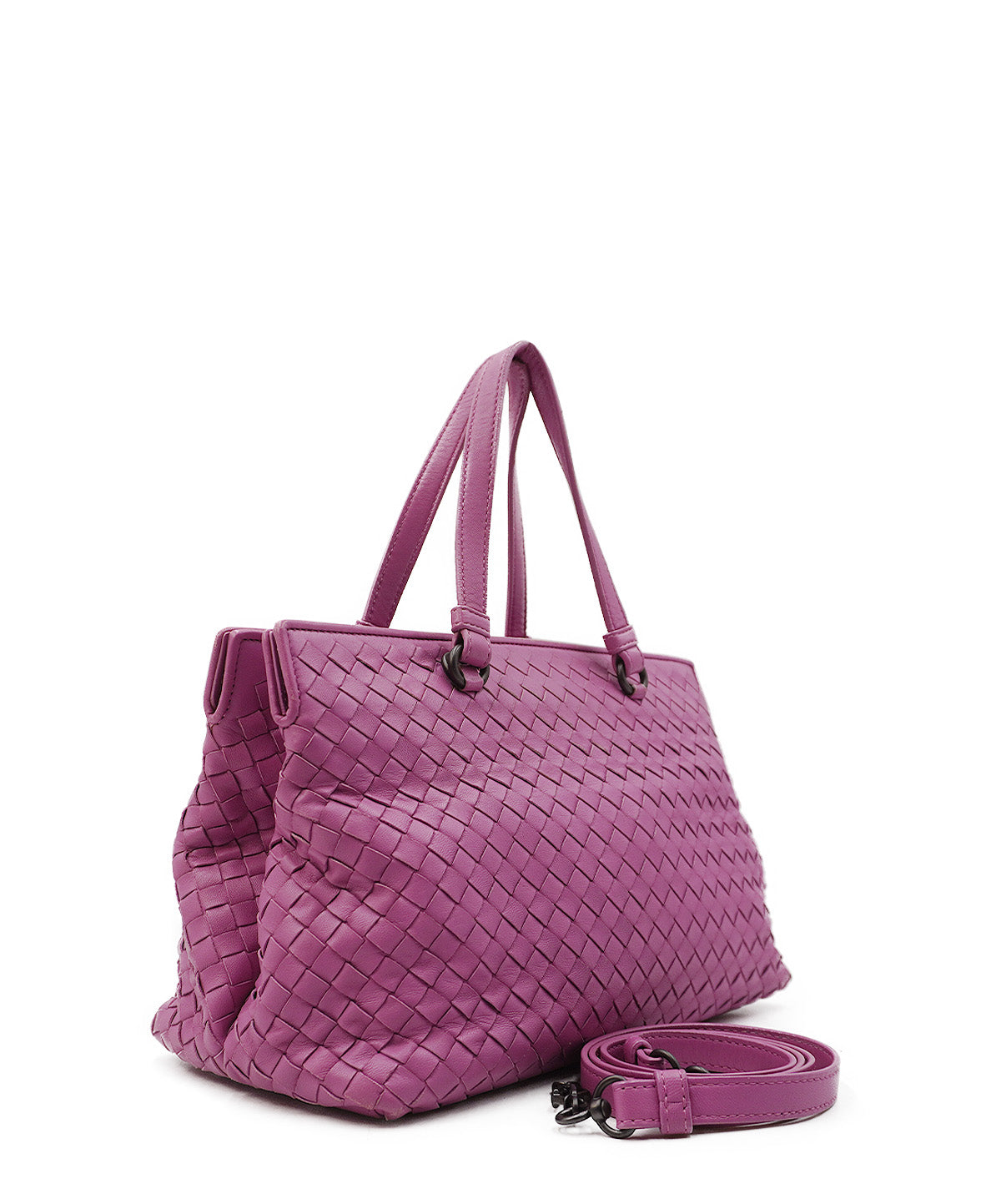 2-Pocket Convertible Tote Intrecciato Nappa Medium Purple