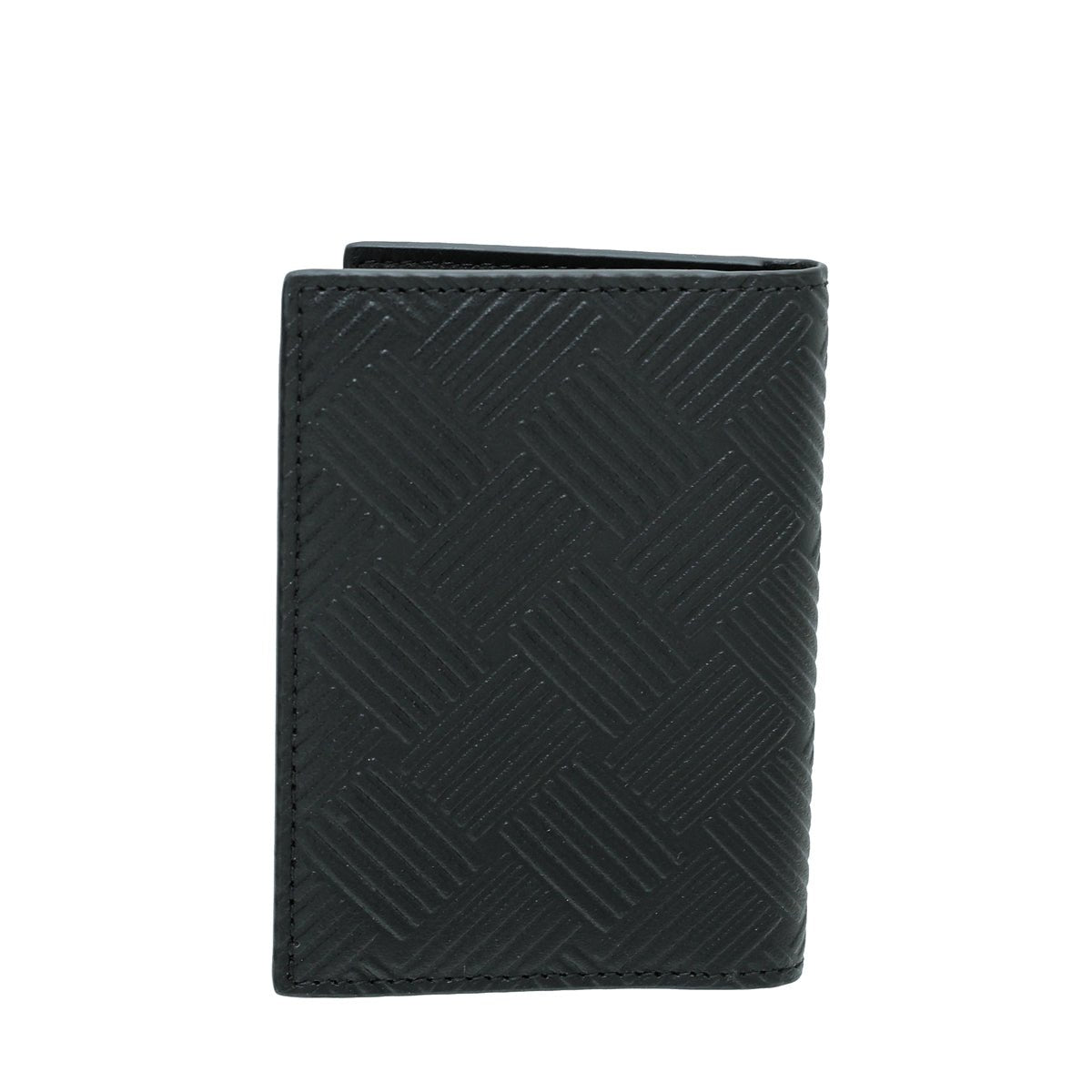 Bottega Veneta Black Embossed Card Holder