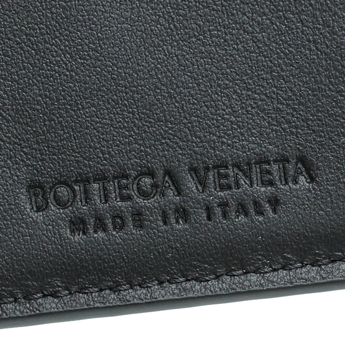 Bottega Veneta Black Embossed Card Holder