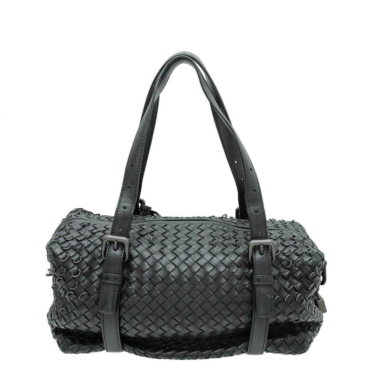 Bottega Veneta Black Intrecciato Duffle Small Bag