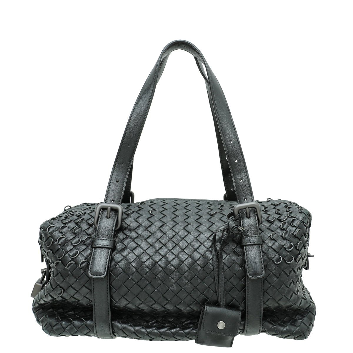 Bottega Veneta Black Intrecciato Duffle Small Bag